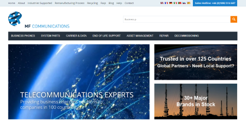 MF Communications new-look website launch