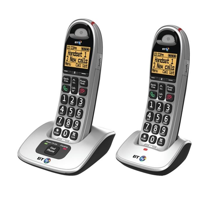 BT BT 4600 Twin Cordless Big Button Phones With Call Blocker & Answer Phone 